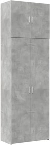 vidaXL Dulap înalt, gri beton, 80x42,5x249 cm, lemn prelucrat
