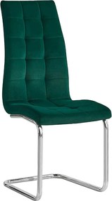 Scaun bucatarie SALOMA NEW, stofa catifelata verde, 42x56,5x105 cm