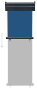 Copertina laterala de balcon, albastru, 60 x 250 cm Albastru, 60 x 250 cm