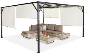 Pergolă grădină Santorini 4 x 4m crem Garden Point