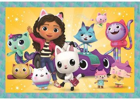 Gabby&#039;s Dollhouse Sparkling Puzzle maxi Clementoni de 24 de piese