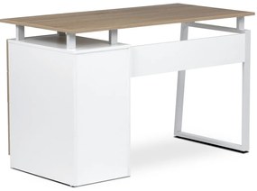 Masă de birou 3218 SON, alb și stejar sonoma