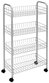 Raft mobil din metal, argintiu 41x84 cm Ascona - Metaltex