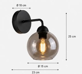 Aplică OSMO 1xE27/60W/230V negru