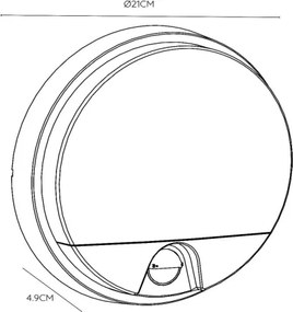 Aplică LED de exterior cu senzor Lucide 22863/10/30 HUPS LED/10W/230V IP54
