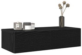 vidaXL Raft de perete cu sertare negru 60x26,5x15 cm lemn prelucrat