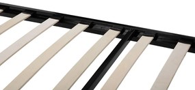 Pat matrimonial 140 cm Cush (negru) (cu somieră). 1078519