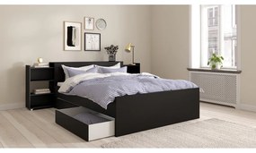 Pat matrimonial negru 160x200 cm Naia – Tvilum