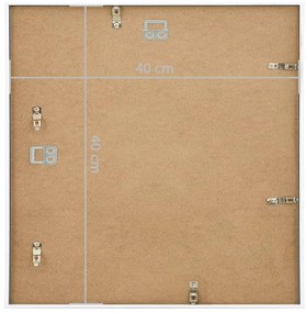Rame foto colaj pentru perete masa, 5 buc., alb, 40x40 cm, MDF 5, Alb, 40 x 40 cm