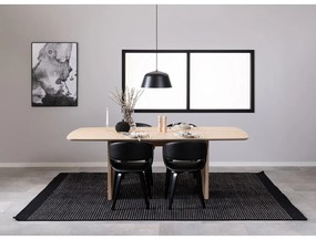 Masă de dining albă cu aspect de lemn de stejar 105x220 cm Christo – Actona