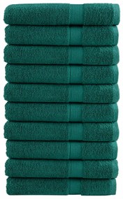 vidaXL Prosoape premium SOLUND 10 buc. verde 100x200 cm 600 gsm