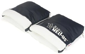 Baby Nellys ® Mânecă DUO la cărucior fuge - ecru / negru