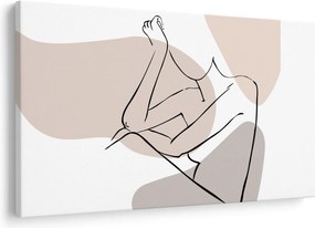 Tablou - Femeie corp linie de artă N⁰1 (90x60 cm)