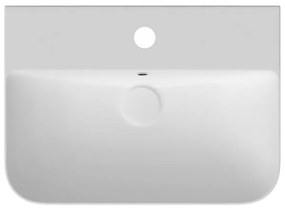 Isvea - Lavoar pentru blat/suspendat SOTT AQUA 60,5x50 cm ceramică/alb