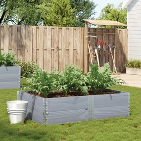 vidaXL Jardinieră de grădină, gri, 150x100 cm, lemn masiv pin