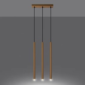 Lustră pe cablu Sollux SL.1171 PASTELO 3xG9/8W/230V auriu