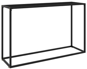 vidaXL Masă consolă, negru, 120x35x75 cm, sticlă securizată