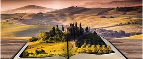 Tablou cu peisaj în carte (120x50 cm)