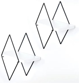 SET 2x raft de perete alb