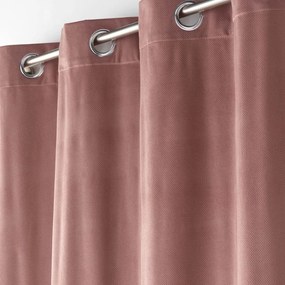 Draperie roz din catifea 140x260 cm Velouriane – douceur d'intérieur
