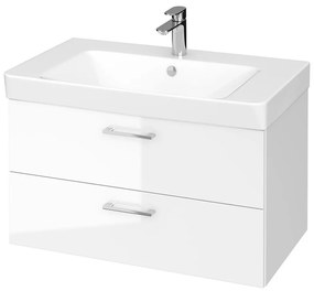 Dulap cu lavoar, 45x79x45 cm, 2 sertare, alb Alb, 800x450 mm