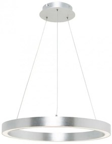 Lustra LED design modern circular CARLO argintiu, diametru 60cm