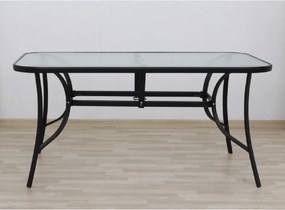Masă dining, sticlă securizată/oţel, 150x90 cm, PASTER