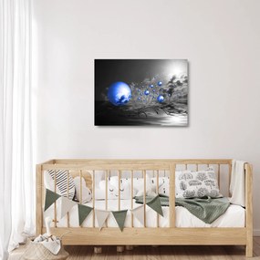 Tablou pe sticlă bilelor albastru închis (70x50 cm)