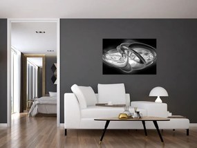 Tablou cu abstracțiune modernă în gri (90x60 cm)