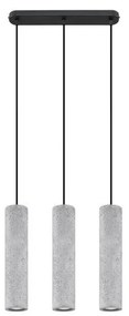 Sollux SL.0655 - Lustr LUVO 3xGU10/40W/230V beton/negru pe cablu