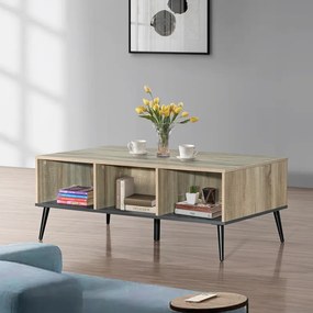 Masuta Cafea Zambo 2 PAL Stejar Sonoma-Gri Antrait, Dim. 121x60x44.5 Cm