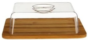 Platou Fromage, bambus cu capac acril, 25 x 20 x 8 cm