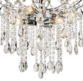 Lustră de cristal aplicată Brilagi CRYSTAL 6xE14/60W/230V crom lucios