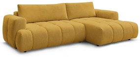 Colțar galben muștar extensibil/cu spațiu de depozitare (cu colț pe partea dreaptă/cu șezlong) Fuji – Bobochic Paris