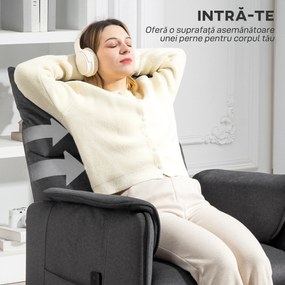 HOMCOM Fotoliu Reclinabil Electric Brushless cu Suport pentru Picioare Negru | Aosom Romania