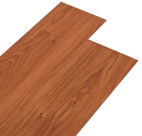 Placi de pardoseala autoadezive, lemn maro, 5,02 m  , 2 mm PVC