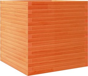 vidaXL Jardinieră grădină, maro ceruit, 70x70x68,5 cm, lemn masiv pin