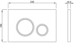 Set rezervor incastrat si cadru, Schwab Duplo WC 199, cu clapeta alba Vela, T02-2113-0250+P47-0130-0253