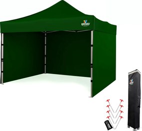 Cort de petrecere premium 3x3 m din aluminiu | Rezistență maximă - cu 3 pereți - Verde