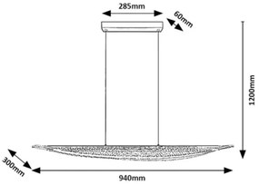 Rabalux 72413 - Lustră LED suspendată pe cablu ZOFRAEL LED/32W/230V 3000K