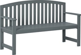 Outsunny Bancă de grădină 2 locuri din lemn, bancă rezistentă la intemperii, mobilier de grădină cu spătar, capacitate 240 kg 143 x 51 x 85 cm, Gri | Aosom Romania