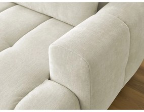 Colțar bej extensibil/cu spațiu de depozitare (cu colț pe partea stângă/cu șezlong) Fuji – Bobochic Paris