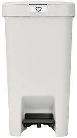 Coș cu pedală Brabantia StepUp 1008480, 16 L, Materiale ecologice, Deschidere mare, Gri deschis