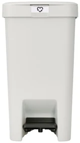 Coș cu pedală Brabantia StepUp 1008480, 16 L, Materiale ecologice, Deschidere mare, Gri deschis