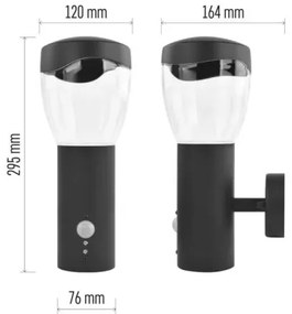 Aplică de exterior cu senzor ARTEO 1xE27/15W/230V IP44