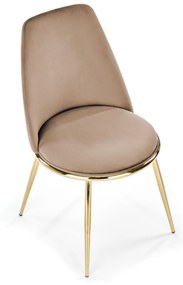 Scaun tapitat K460 – Bej/Gold