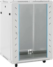 vidaXL Dulap de server, 15U, 19" IP20, gri, 60x45x86 cm