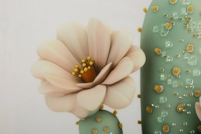 Mauro Ferretti Tablou Imprimat Pe Pânză Lacuită, Cu Ramă, Model ,,Borcan Cu Cactus", Varianta D, Dimensiuni 40 X 2,8 X 40 Cm | Aosom Romania