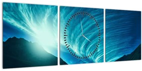 Tablou - Val din nori (cu ceas) (90x30 cm)