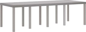 vidaXL Masă de Grădină Gri deschis 250 x 100 x 73 cm poliratan